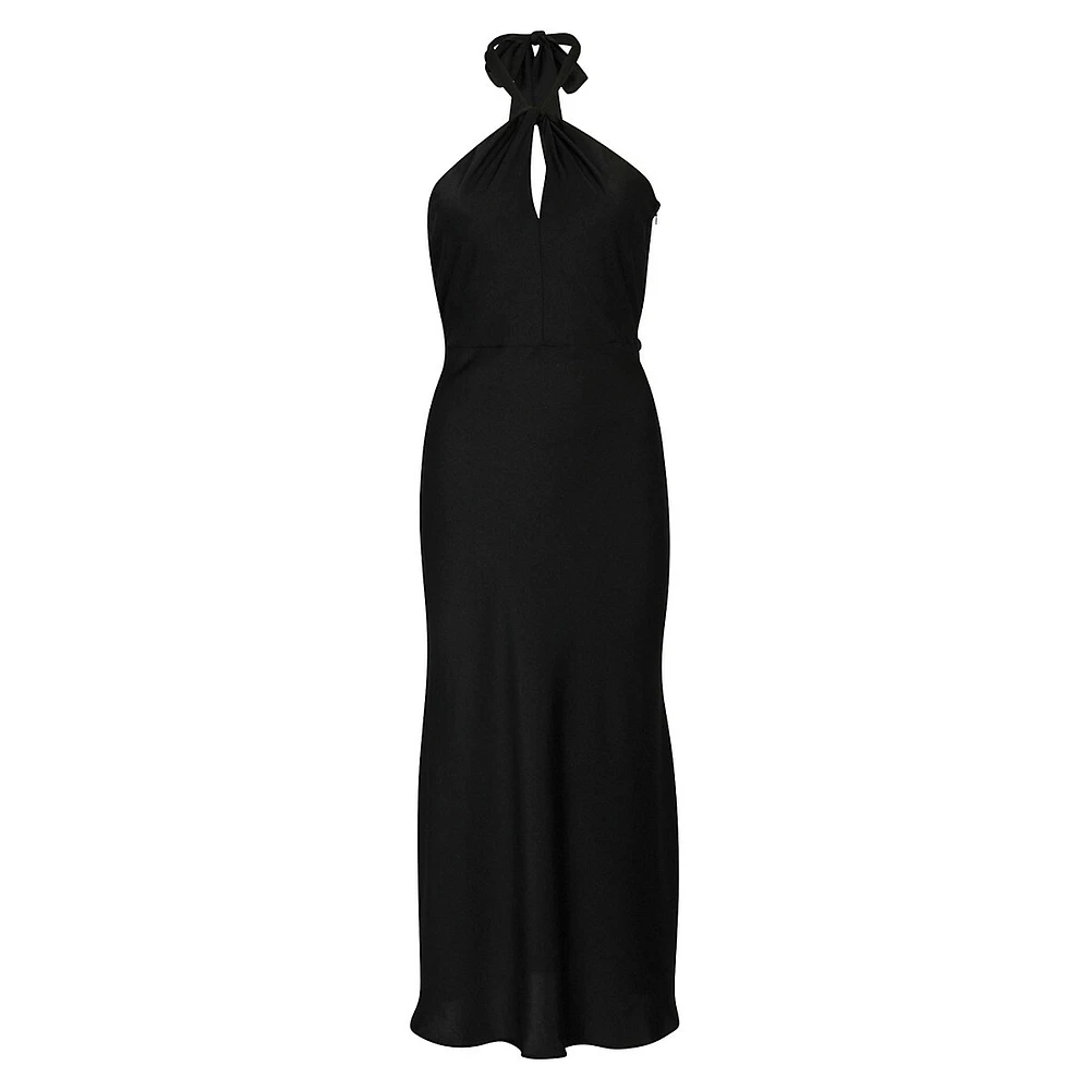 Halter Keyhole Maxi Gown