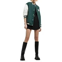 Oversized Varsity Bomber Jacket