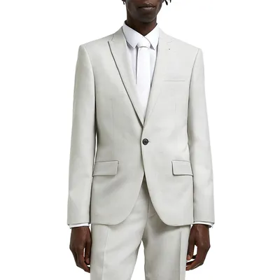 Peak Dobbie Texture Suit Blazer