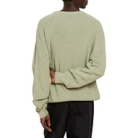 Drop-Shoulder Cotton Sweater
