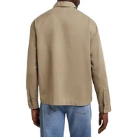Zip-Neck Cotton-Lyocell Shirt