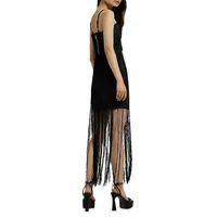 ​Danielle Tassel Fringe Mini Dress