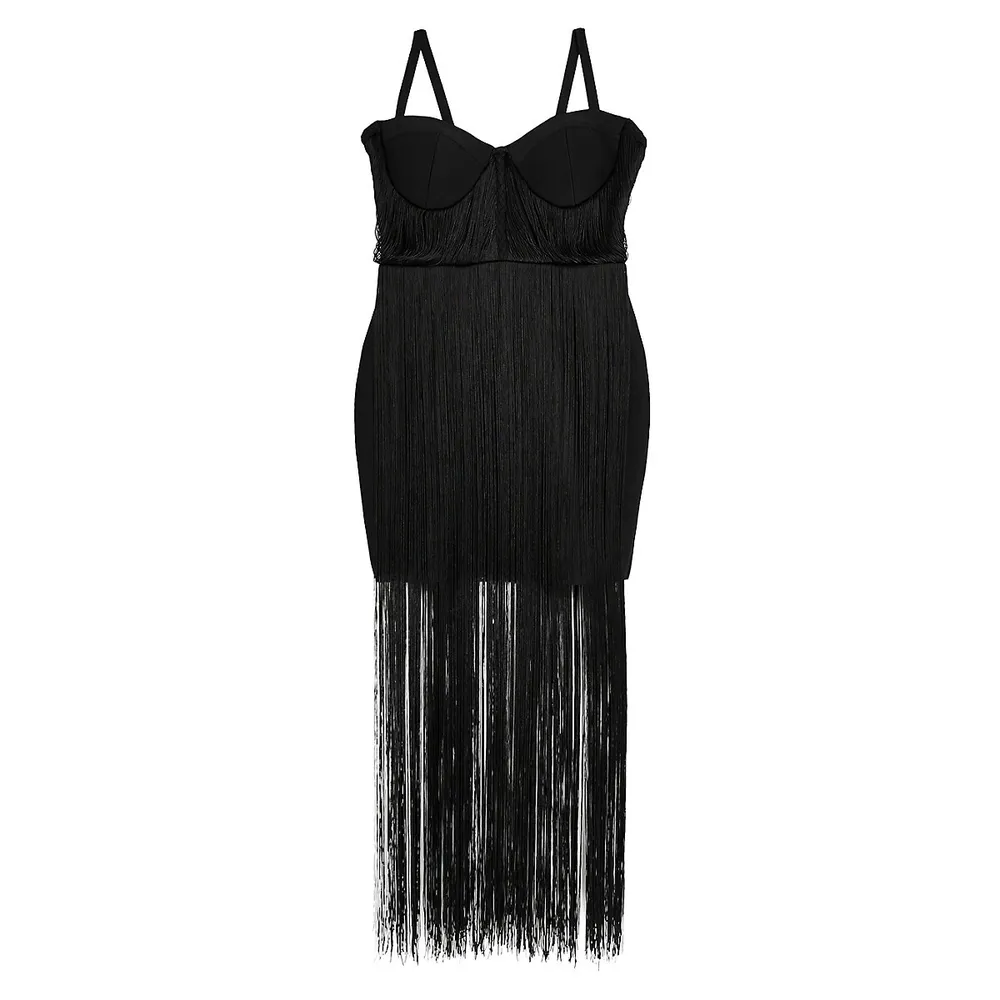 ​Danielle Tassel Fringe Mini Dress