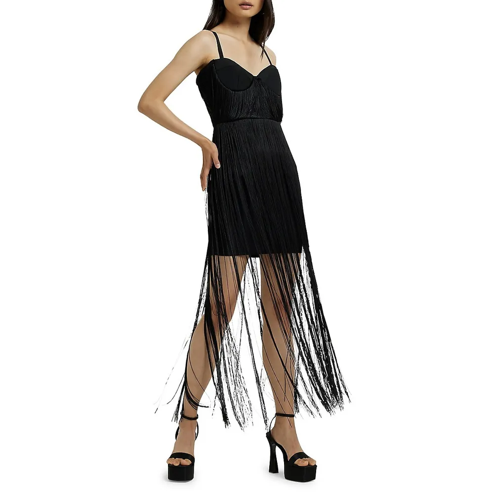 ​Danielle Tassel Fringe Mini Dress