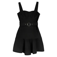 Bustier-Style Belted Mini Dress