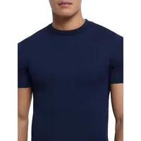 T-shirt en tricot à motif pointelle