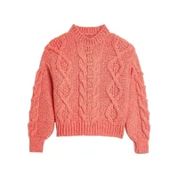 Cable-Knit Drop-Shoulder Sweater