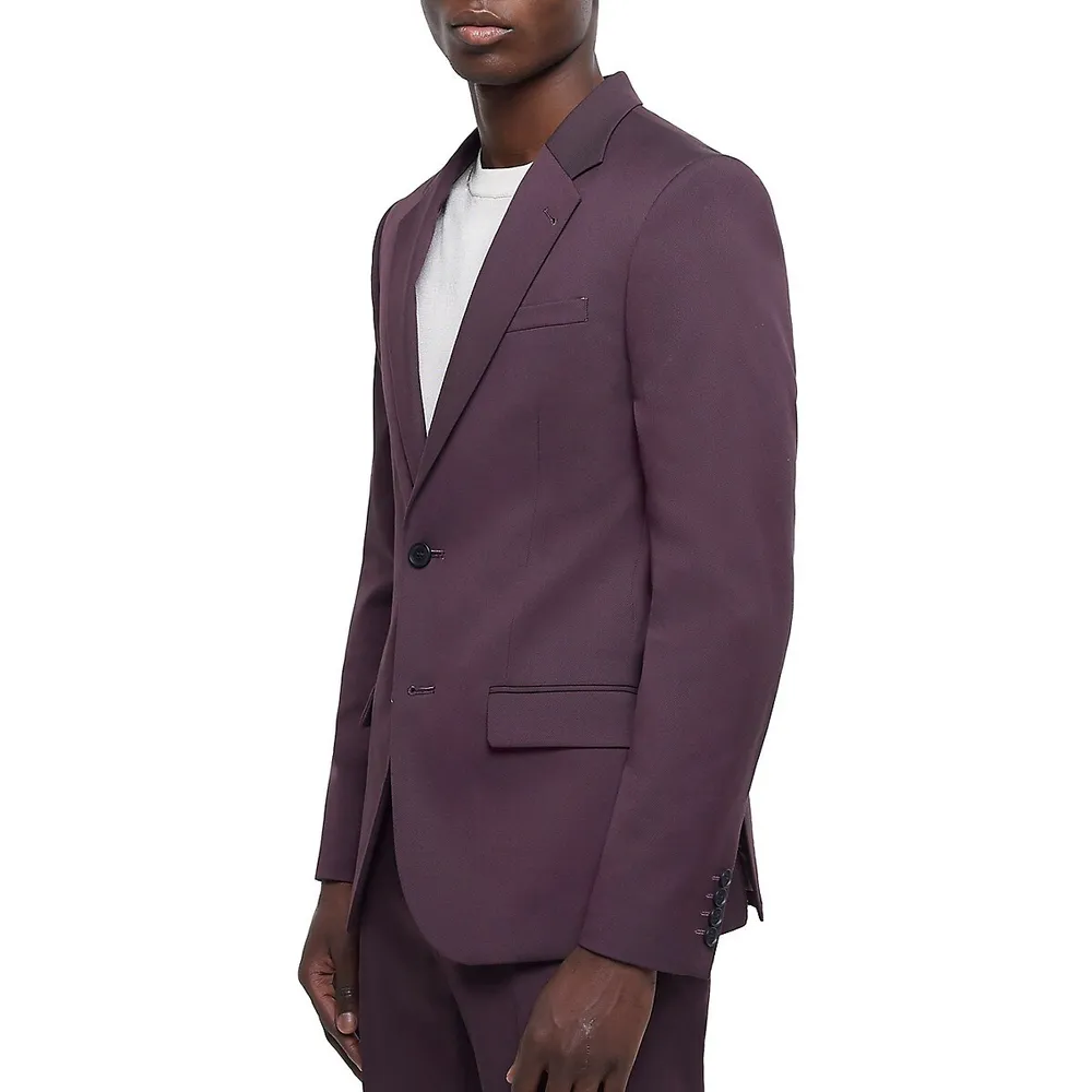 Single-Breasted Skinny-Fit Blazer