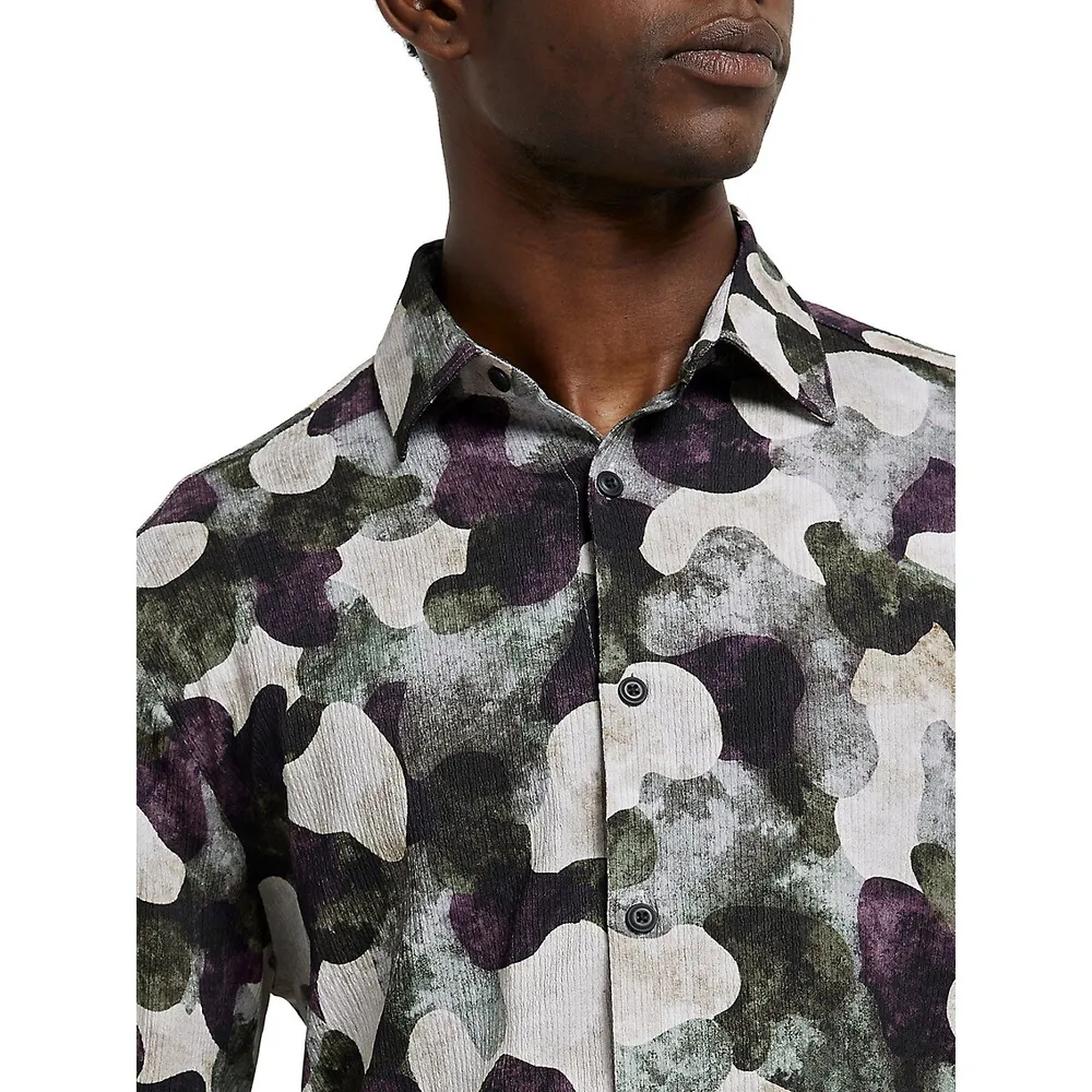 Chemise à imprimé camouflage