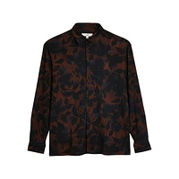 Leaf Print Stretchable Shirt