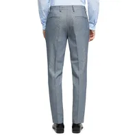 ​Skinny-Fit Houndstooth Suit Trousers
