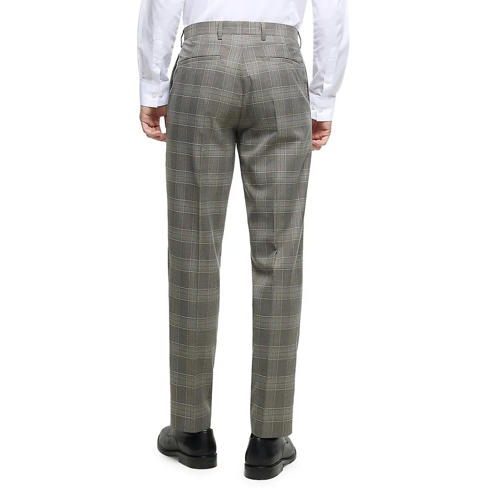 Dezmond Slim-Fit Checked Suit Trousers