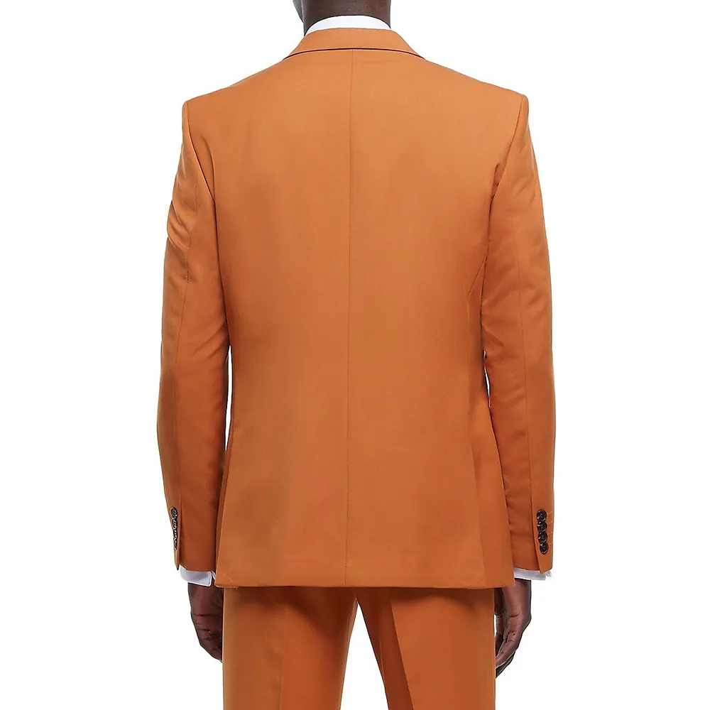 Stretch-Knit Single-Breasted Suit Jacket