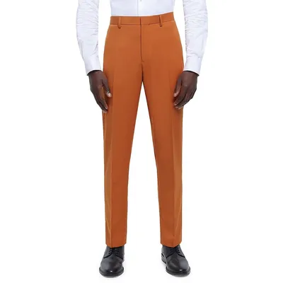 Flat-Front Knit Suiting Trousers