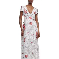 Floral Patchwork Embroidered Maxi Dress