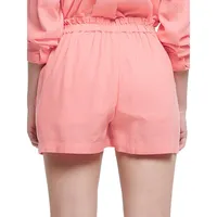 Linen-Blend City Shorts