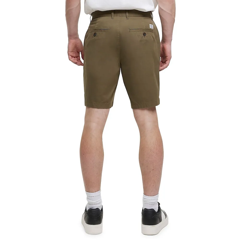 Flat-Front Chino Shorts