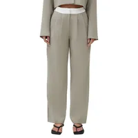 Crawford Pleated Wide-Leg Pants