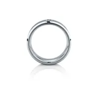Ring With Enhanced Black Diamond In Grey Sapphire Tungsten