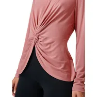 Tori Twist-Front Hooded Top