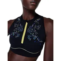 Power Contour Zip Medium-Impact Sports Bra SB8558A-001