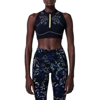 Power Contour Zip Medium-Impact Sports Bra SB8558A-001