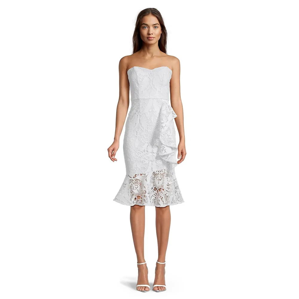 Flounced Lace Dress