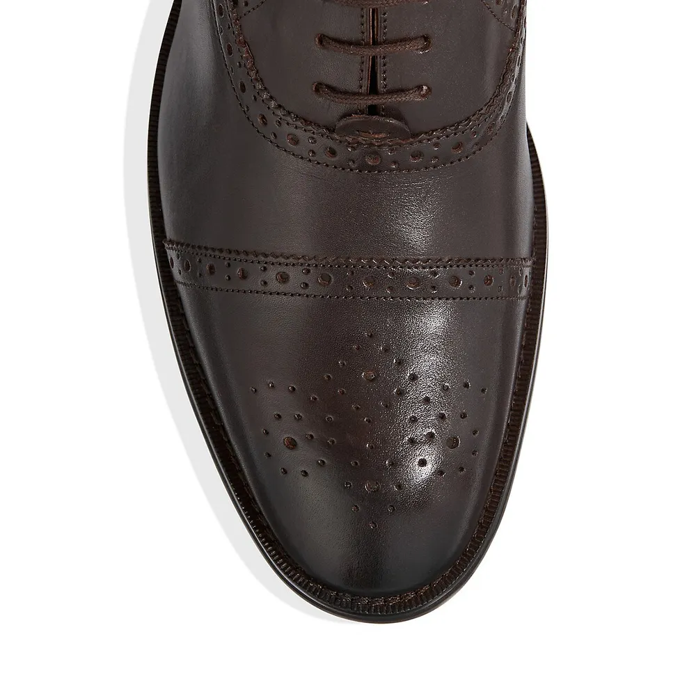 Men's Arniie Brogued Leather Oxfords