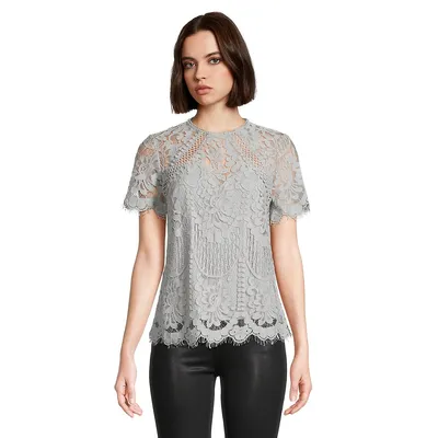 VIP Lace Overlay Top