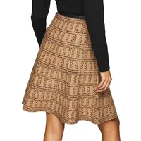 Patterned A-Line Skirt