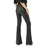 Chloe Faux Leather Flared Jeans