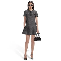 Metallic Bouclé Mini Dress