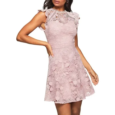 Lace A-Line Mini Dress