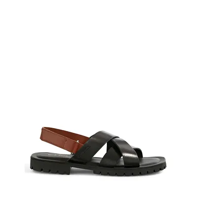 Criss-Cross Leather Sandals