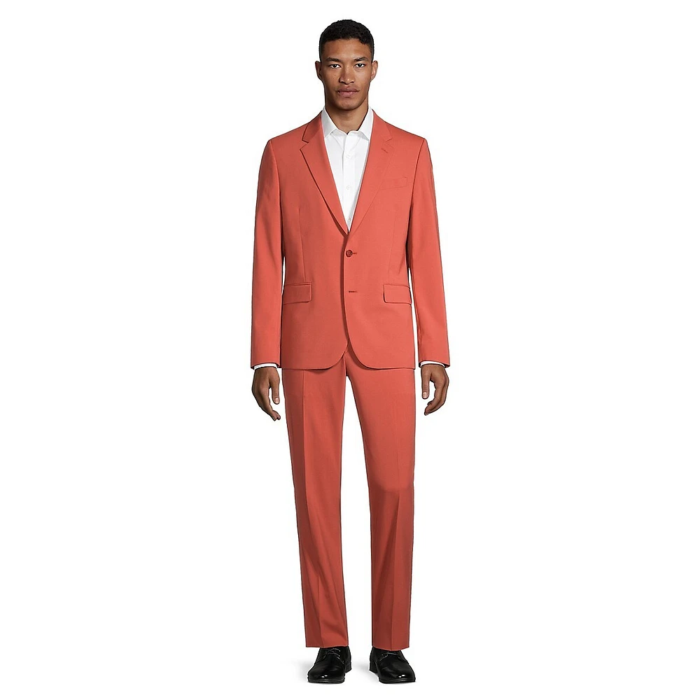 Regular-Fit 2-Piece Stretch-Wool Suit