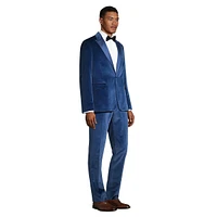 Tailored-Fit 2-Piece Velvet Evening Suit