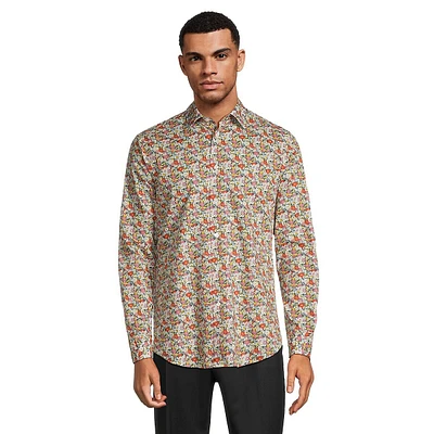 Tailored-Fit Floral Shirt