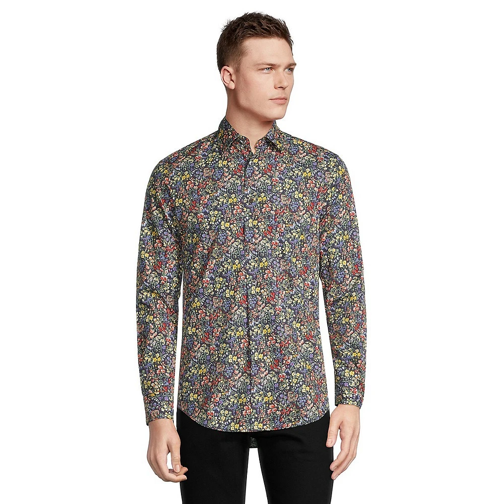 Slim-Fit Botanical Shirt