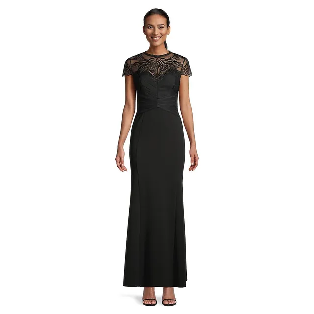 Lipsy Natalia Gathered Embroidered Lace Maxi Gown at Bramalea City Centre  in Brampton, ON