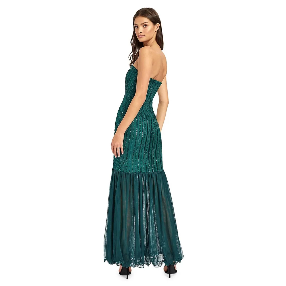 Sasha Sequin-Embellished Sleeveless Gown