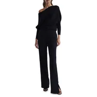 Lorna Asymmetric Draped Knit Top