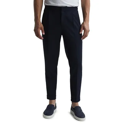 Brighton Pleat-Front Relaxed-Fit Trousers