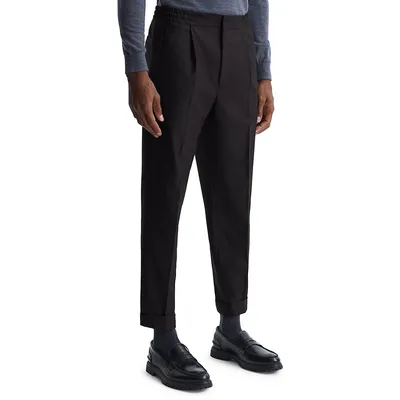 Brighton Relaxed Fit Pleat-Front Tapered Pants