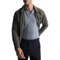 Duchie Open Collar Merino Wool Polo Shirt
