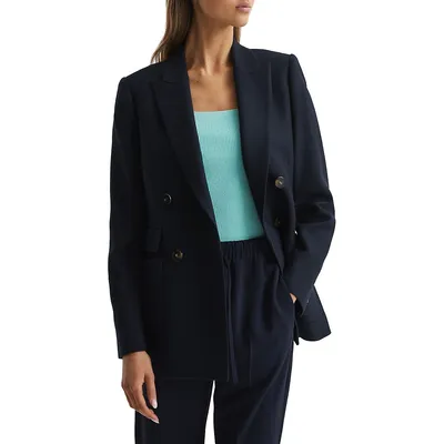 Larsson Double Breasted Twill Blazer