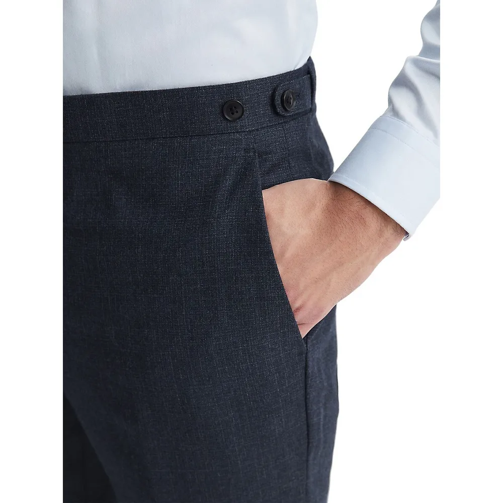Reiss Dunn Slim-Fit Cross Fleck Texture Pants