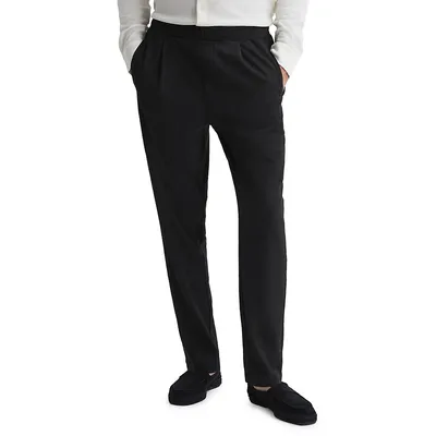 Hiroshio Textured Tapered Pull-On Trousers