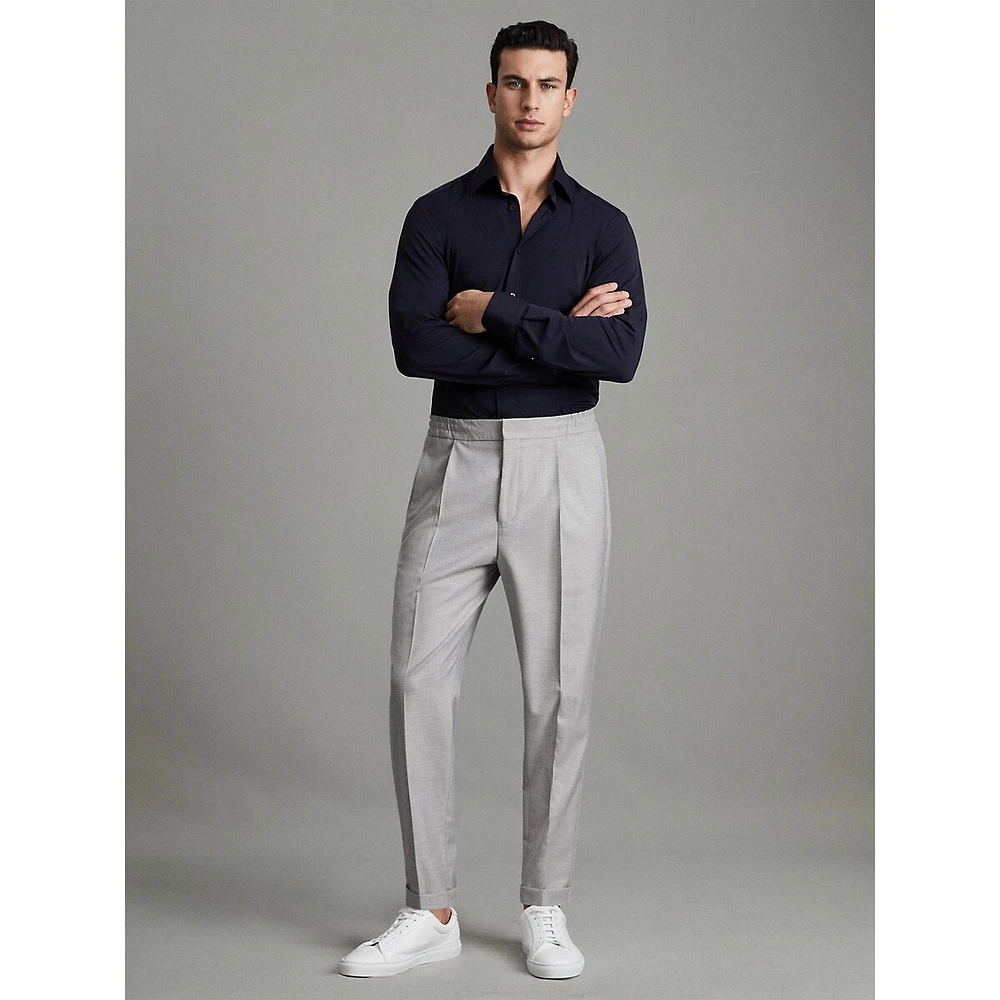 Brighton Pleated Relaxed Drawstring Trousers