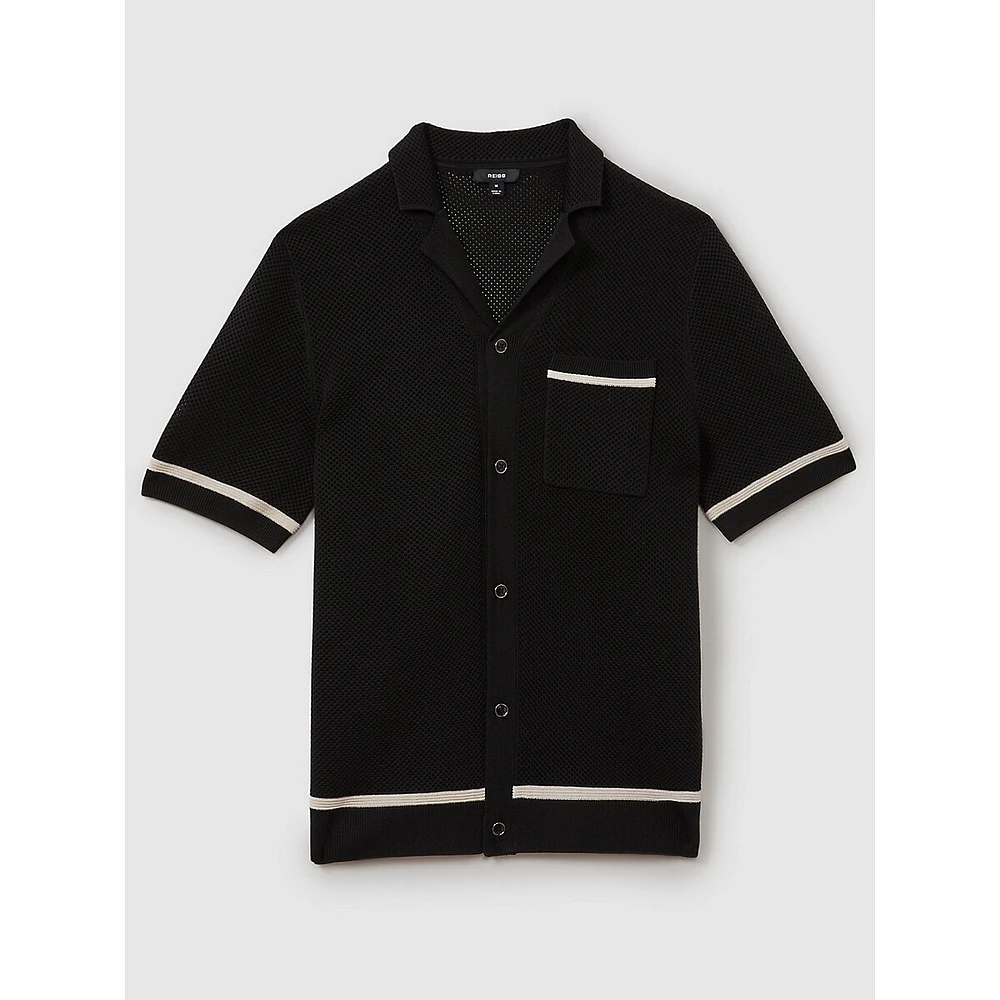 Albion Mesh-Knit Short-Sleeve Shirt