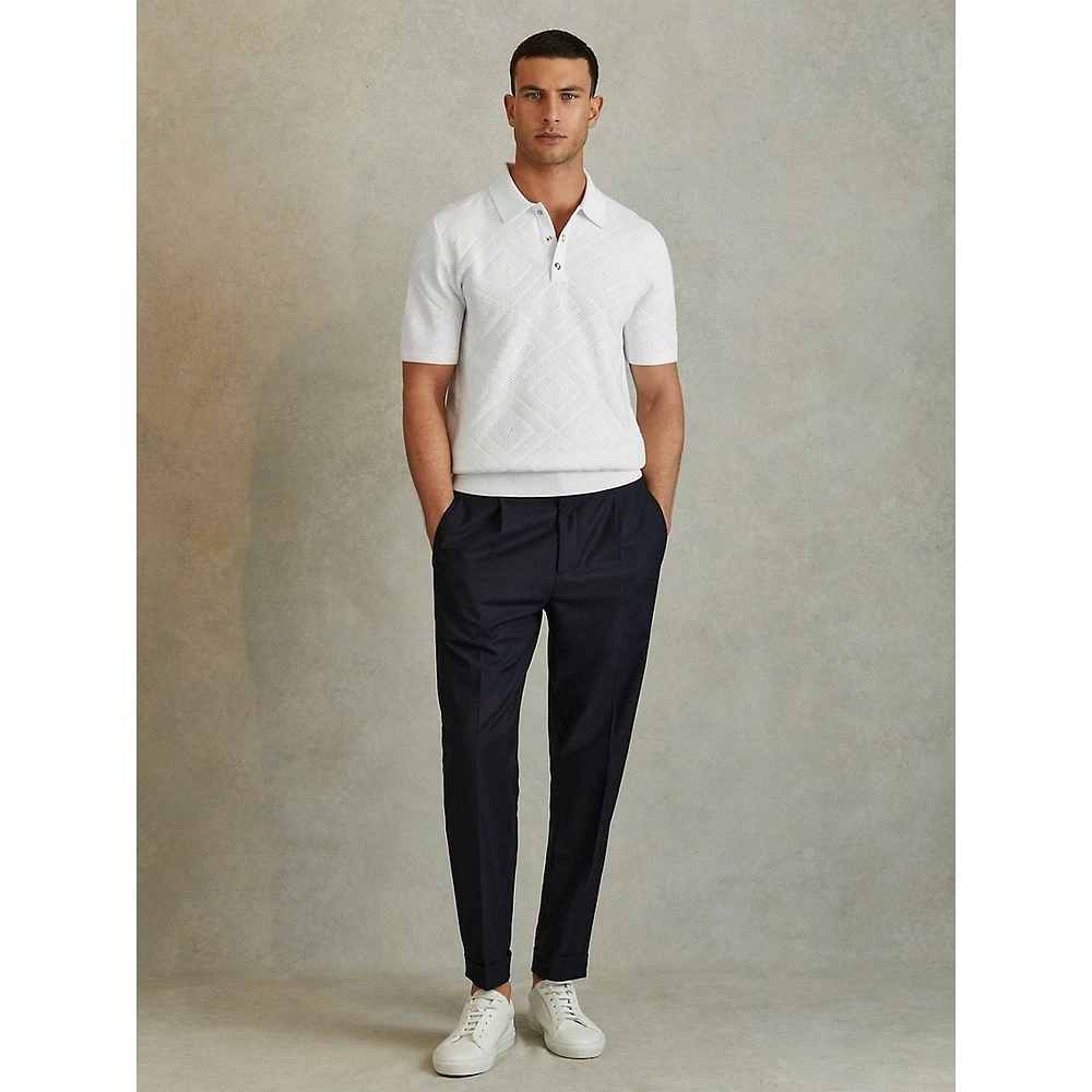 Lupton Pointelle Polo Shirt